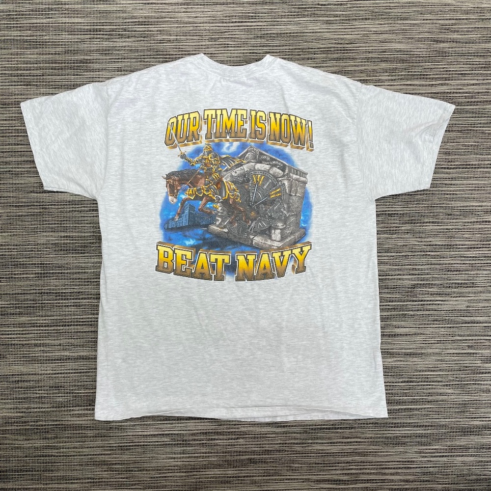 Vintage Army Vs Navy Gray Hanes Beefy T-Shirt